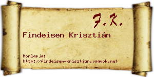 Findeisen Krisztián névjegykártya